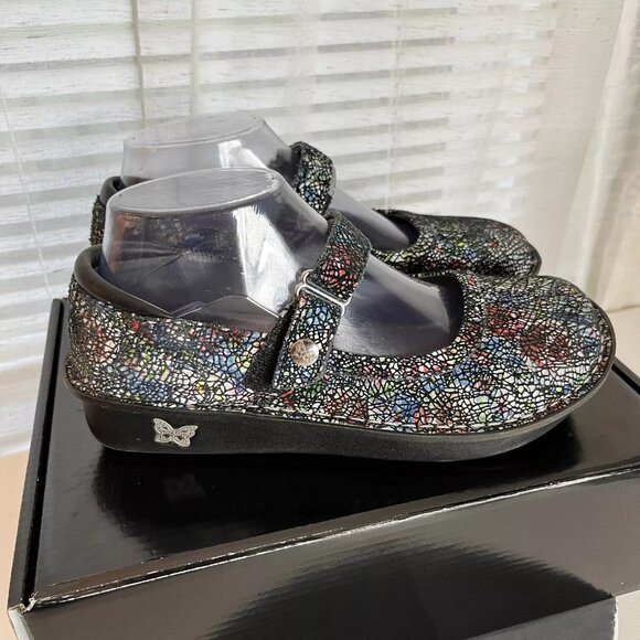 Alegria Belle Clogs Mary Jane Size 37 Cathedral Multicolor Womens Comfort Shoes - Picture 5 of 12
